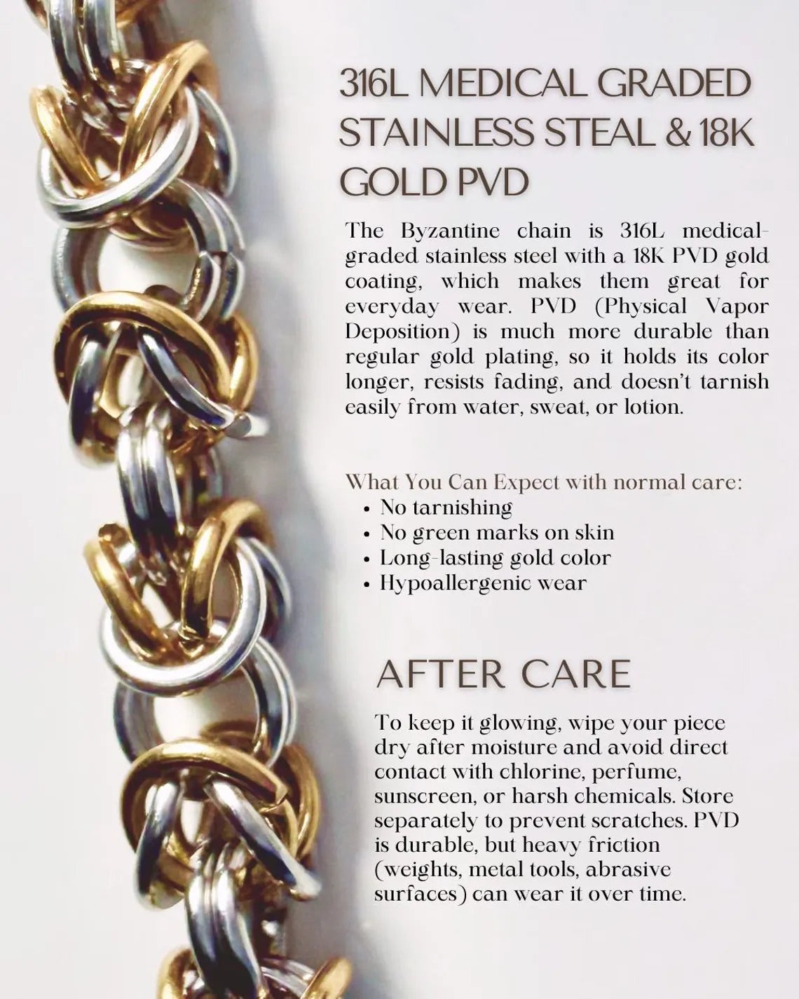 Byzantine Necklace Chain: Two-Tone Gold & Silver Necklace | Handmade Mixed Metal Jewelry